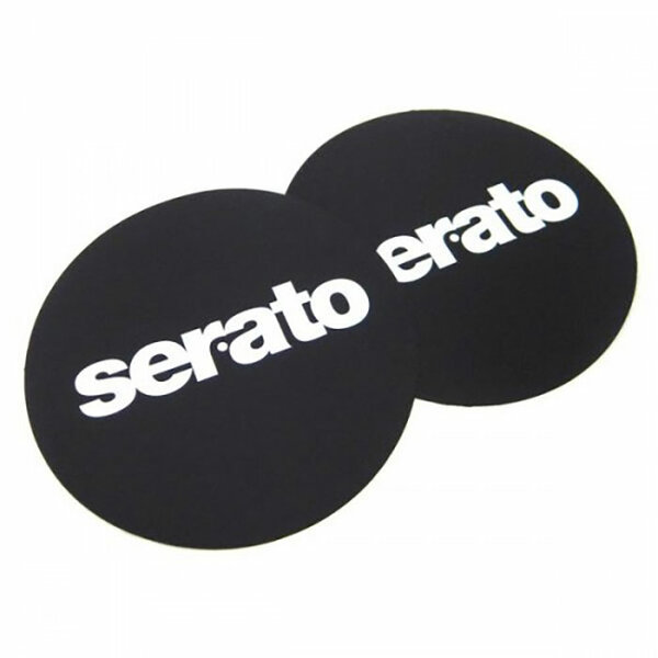 Serato Serato DJ Logo Slipmats - White on Black (pair)