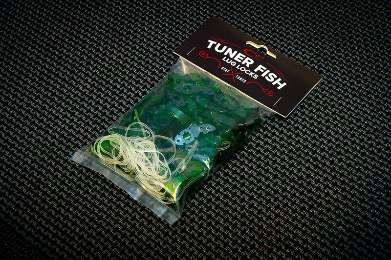 Tuner Fish Lug Locks Green 50 Pack