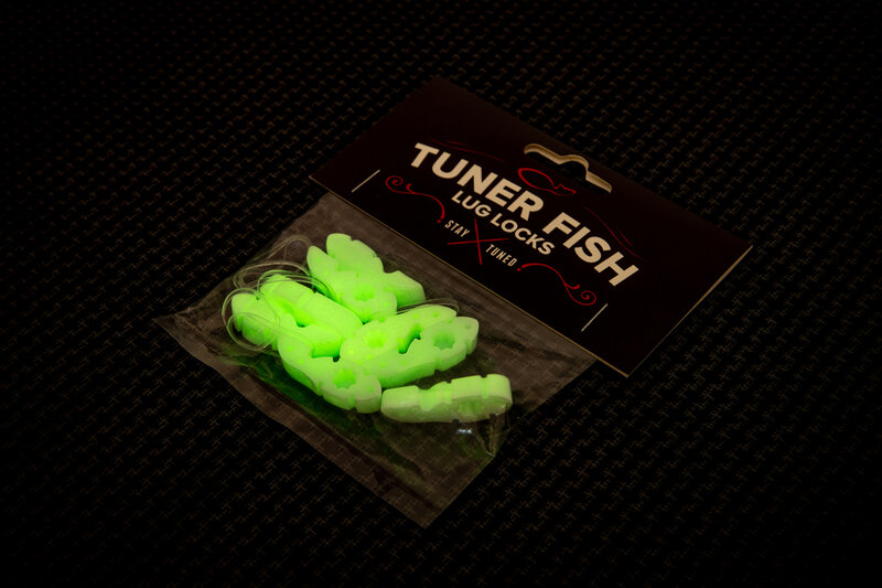 Tuner Fish Lug Locks Glow In The Dark 8 Pack