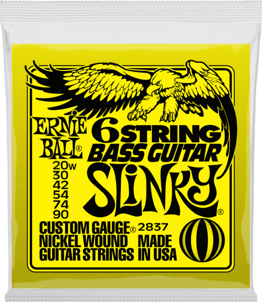 Ernie Ball 2837 Bass strings Slinky Nickel Wound Slinky /6Sn 20W-30-42-54-74-90