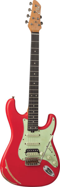 Eko AIRE-RELIC-RED Type Strat Aire Relic Fiesta Red