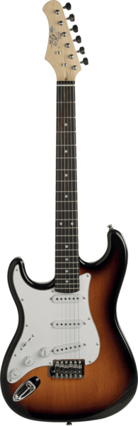 Eko S300SB-LH Guitare Electrique Type Strat Sunburst gaucher