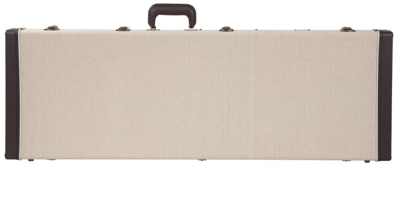 Gator GW-JM-BASS Case for electric bass Beige hard-shell wood case for bass guitars with crushed velvet interior