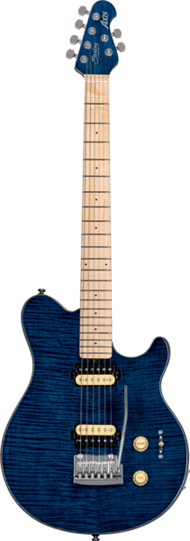 Sterling by Music Man AX3FM-NBL-M1 Axis Flame Maple Top Neptune Blue SUB